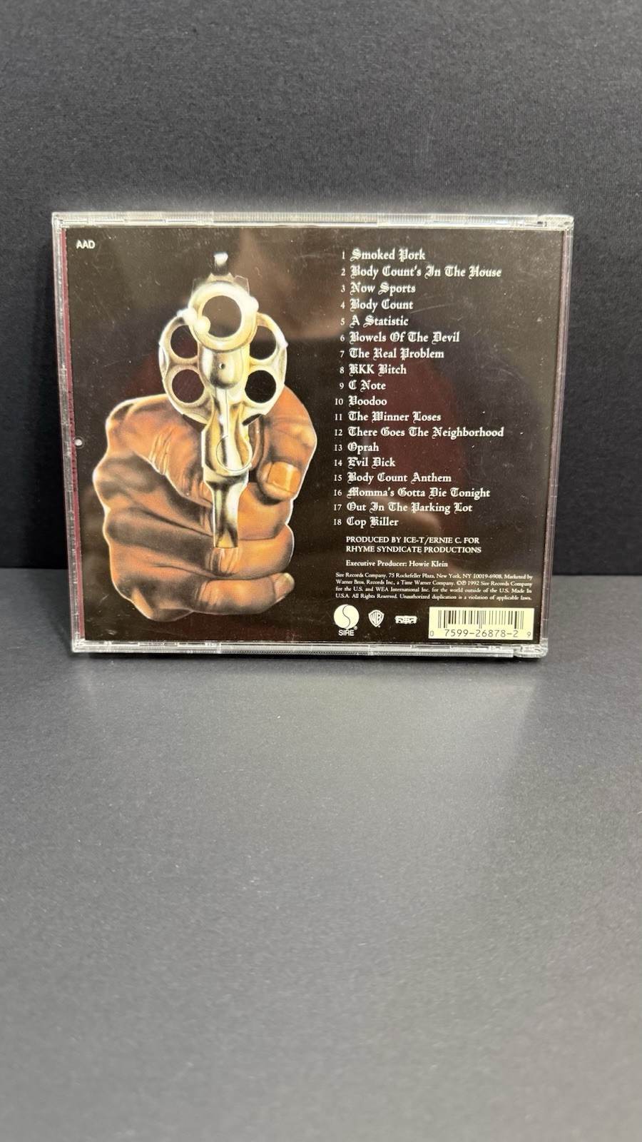 Body Count Self Titled CD 1992 Original Cop Killer 18 Track Ice-T Sire