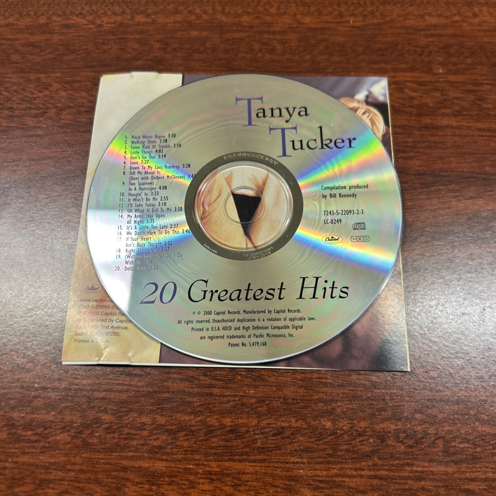 Tanya Tucker 20 Greatest Hits CD Country Disc & Inlay Only No Case Free Shipping