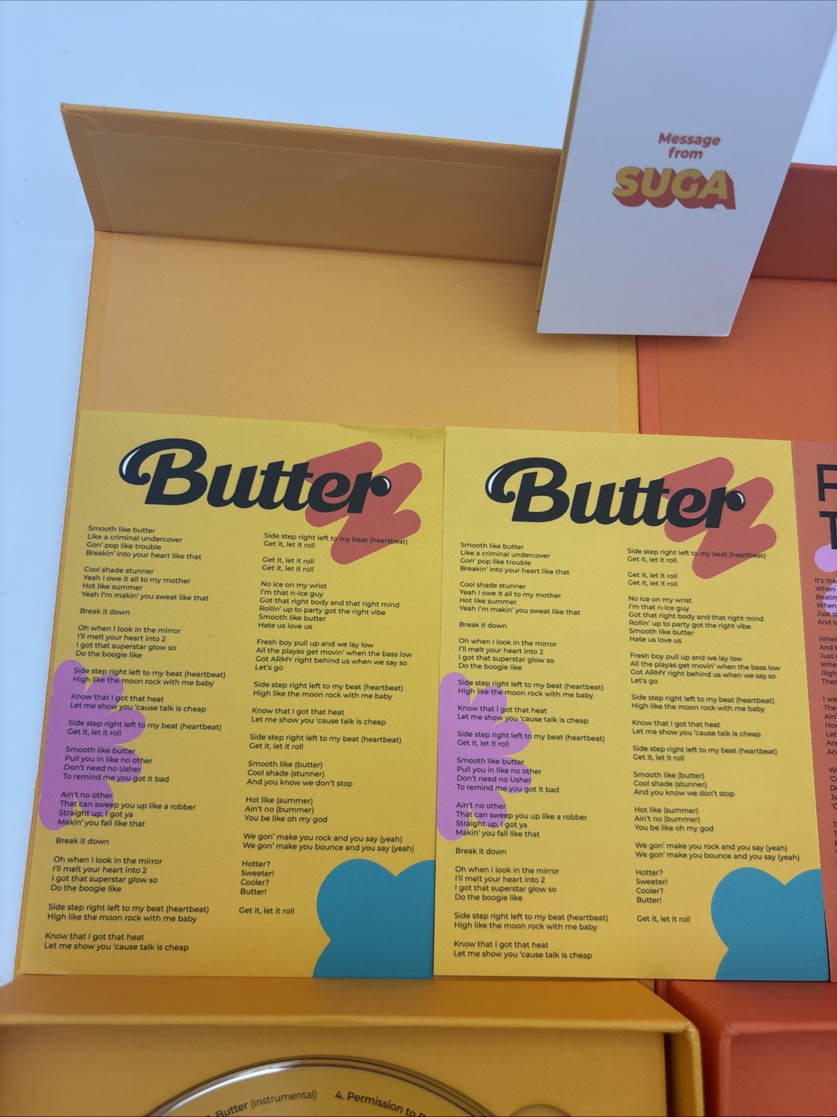 BTS Butter Album Cream and Peaches Version Complete Set