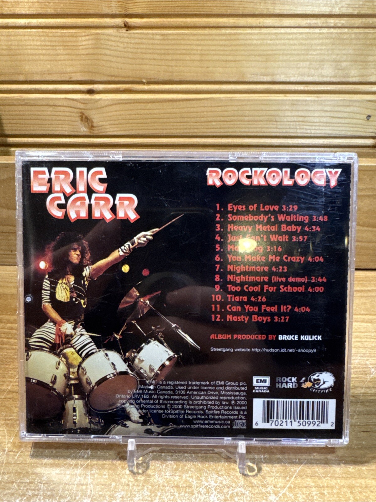 KISS ERIC CARR Rockology CD Spitfire Original US produced by Bruce Kulick
