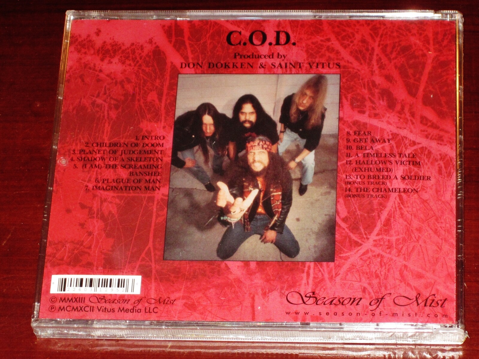 Saint Vitus: C.O.D. CD 2013 Bonus Tracks Season Of Mist Records USA SOM 295 NEW