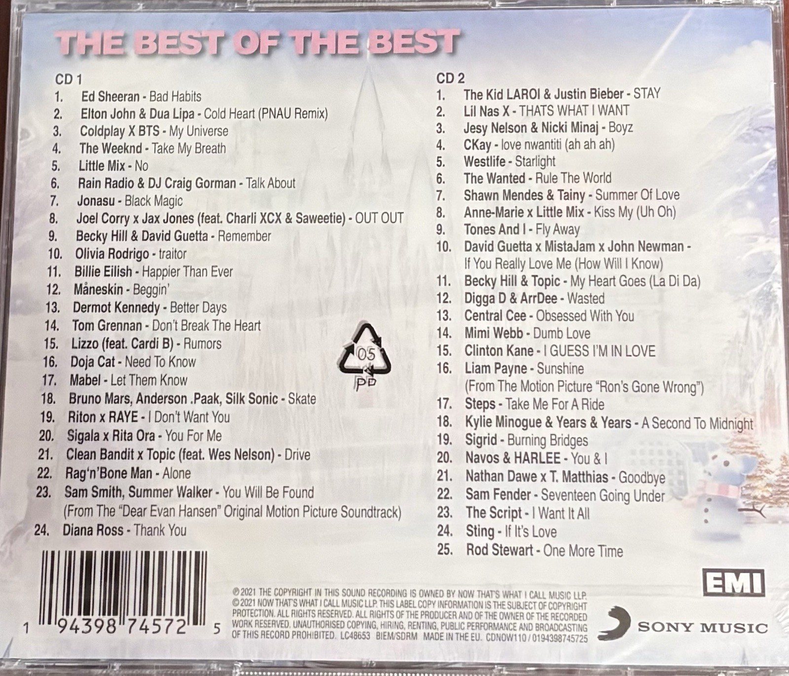 VARIOUS ARTISTS "NOW THAT'S WHAT I CALL MUSIC 110" NEW ORIGINAL 2021 UK 2CD SET