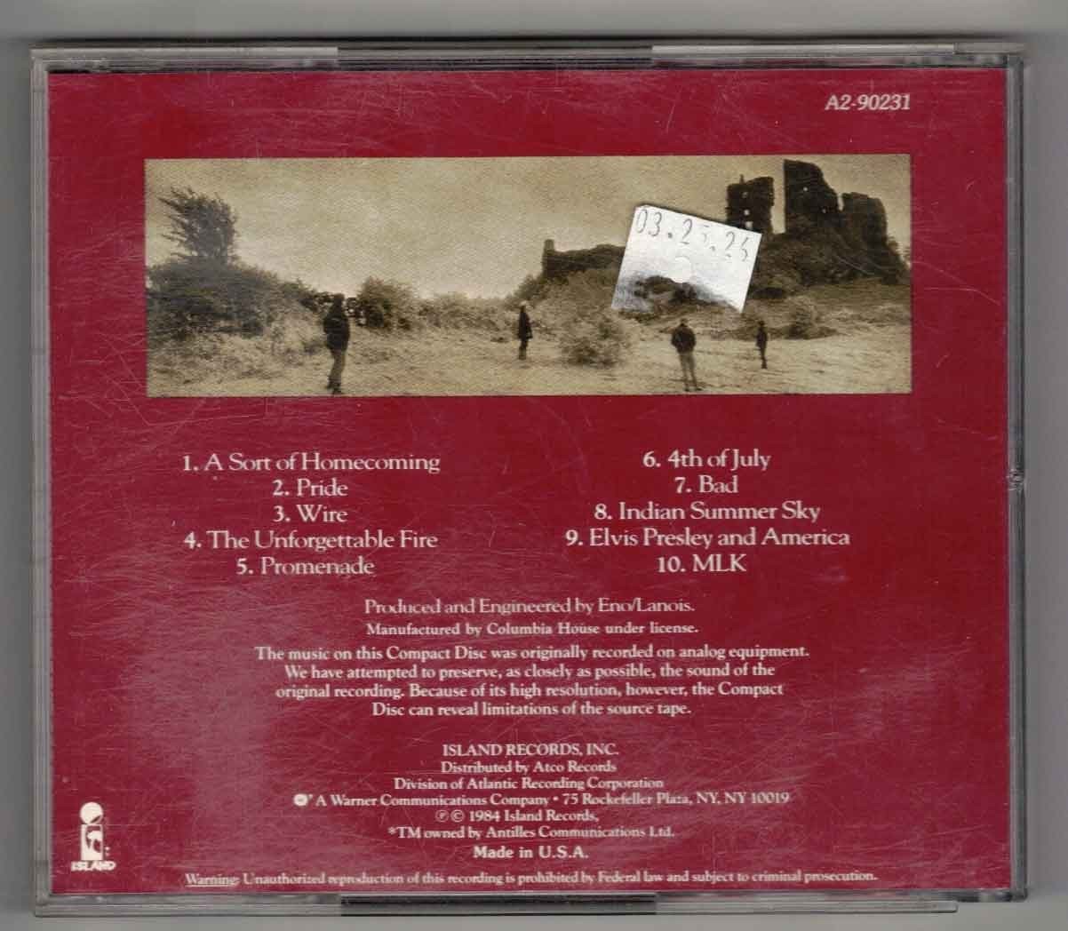 U2 Unforgettable Fire+Rattle Hum+Go Home+Leave Behind+Dismantle Bomb 7 DISC LOT!