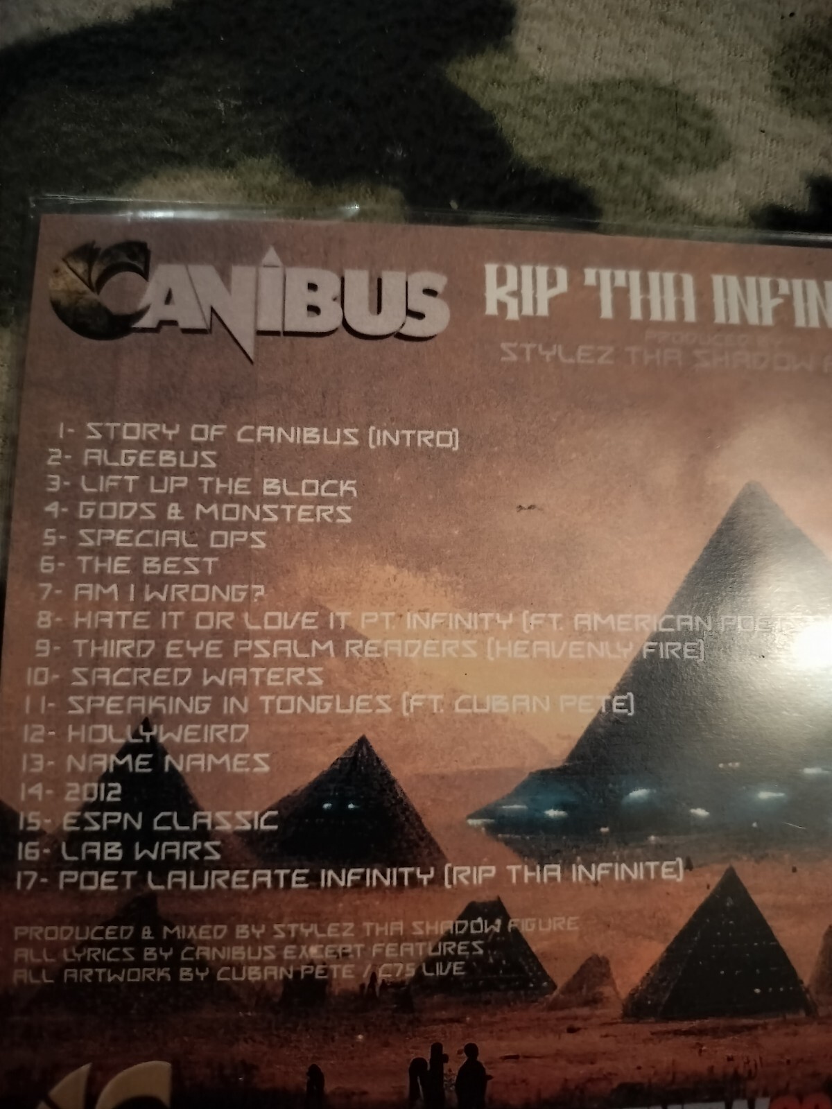 Canibus Rip The Infinite Cd Killah Priest Xzibit Raekwon Ghostface Killah Gza Wu