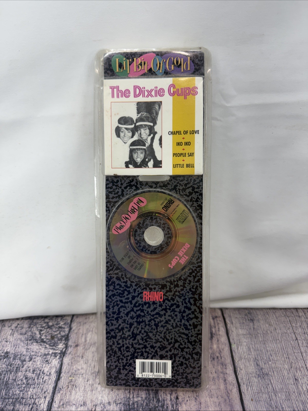 THE DIXIE CUPS Lil Bit of Gold LIMITED 1988 MINI 3 INCH CD Single GOLD DISC CD3