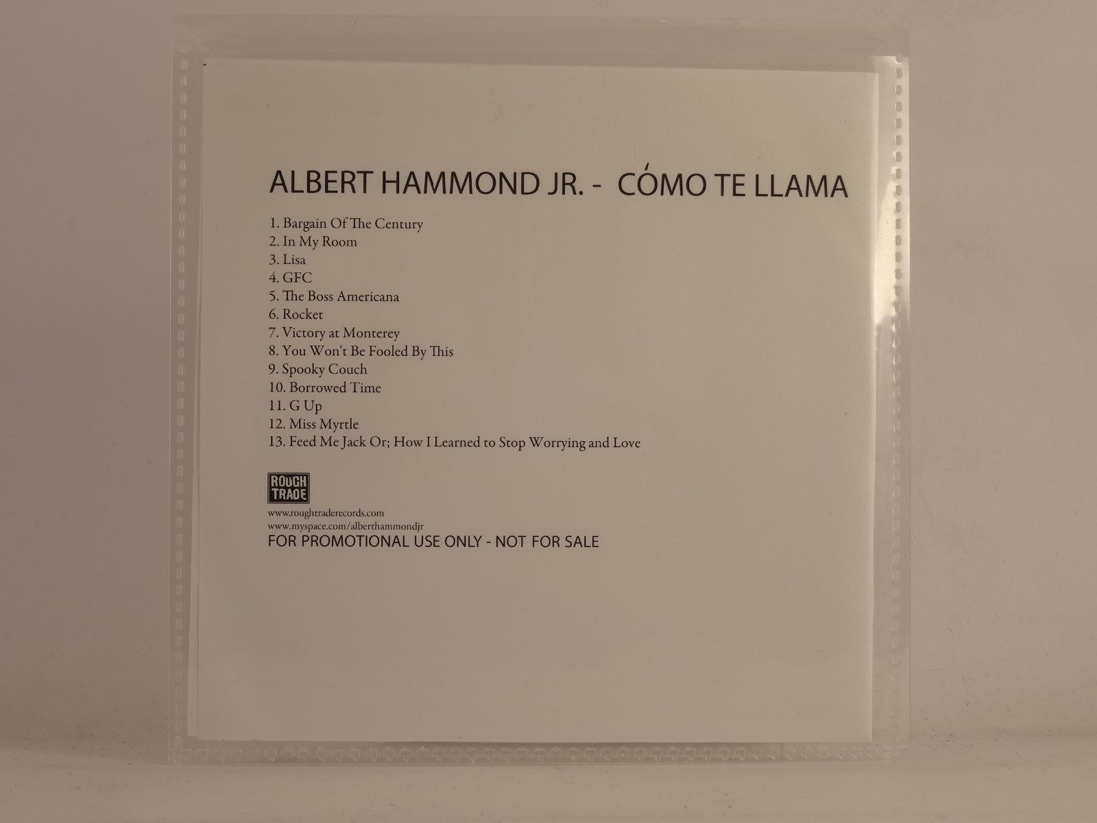 ALBERT HAMMOND JR COMO TE LLAMA (550) 13 Track Promo CD Album including Picture