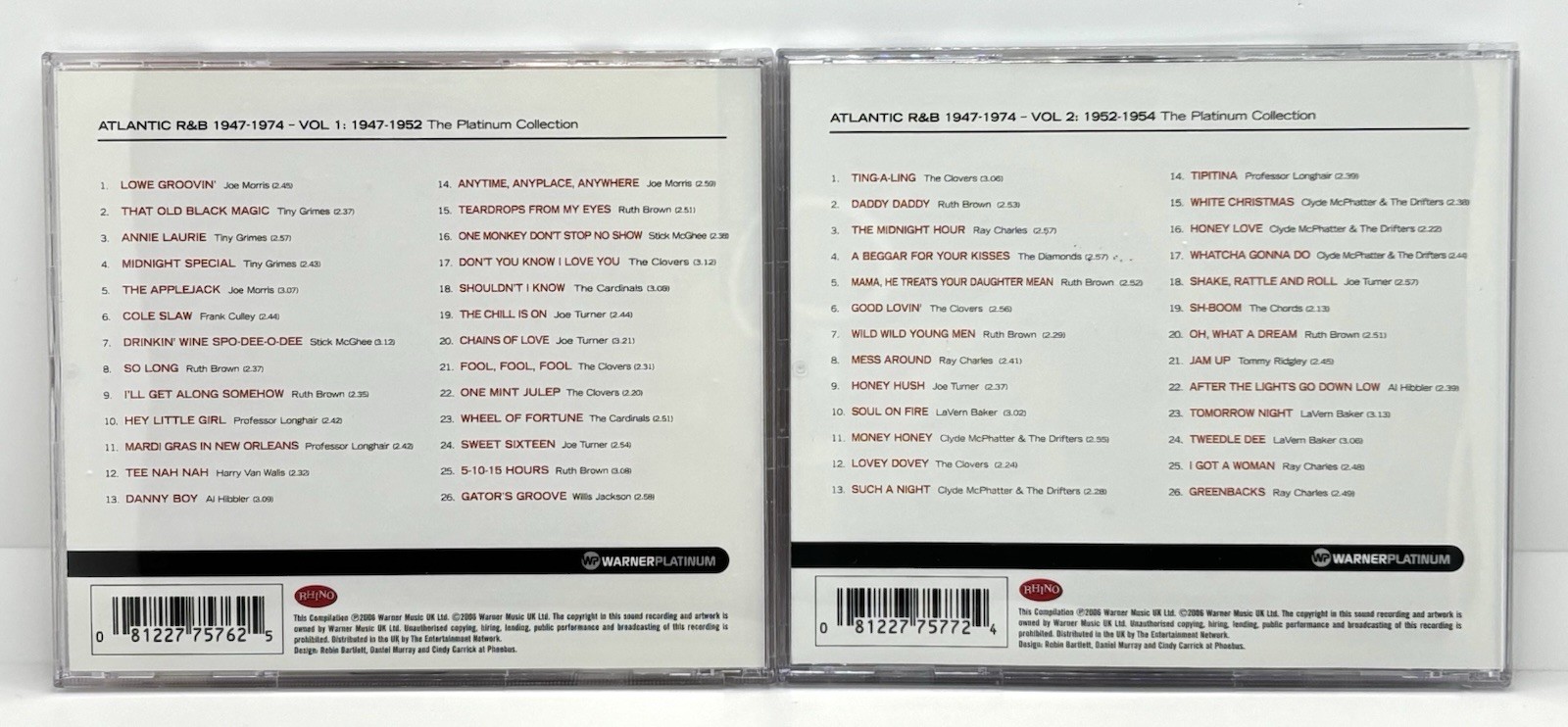 Atlantic Records R&B Vol 1 & 2 : 1947-1954 | 2 CDs • 2006 #LikeNew