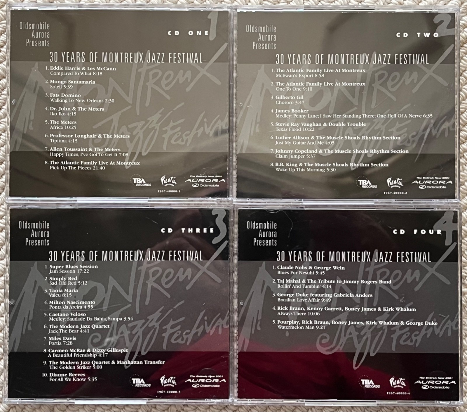 Jazz Compilations: 3 Sets of 4 (CD, 12-Disc) Details in photos. Pristine discs.