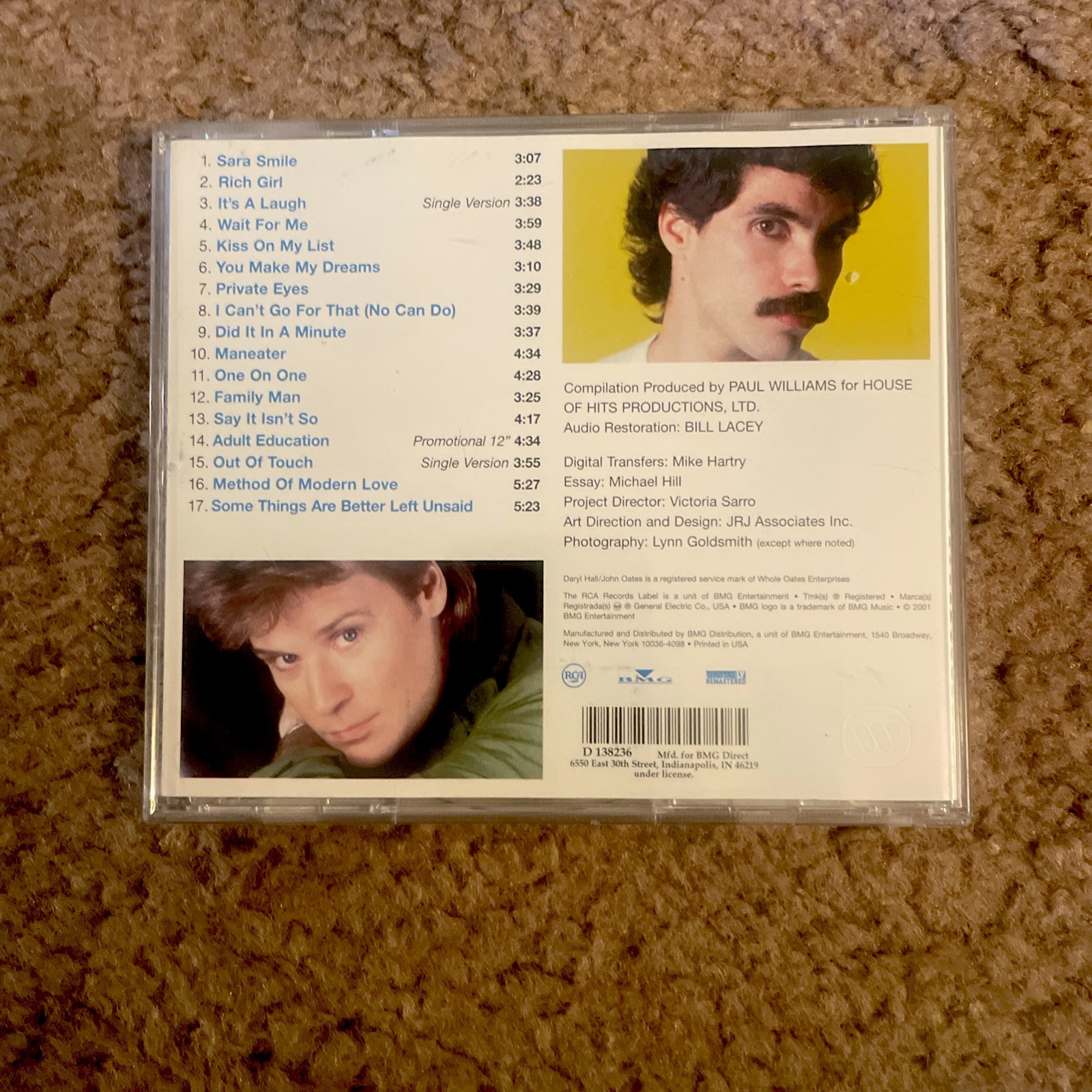 The Very Best of Daryl Hall and John Oates by Hall & Oates (CD, 2001) Very Good!