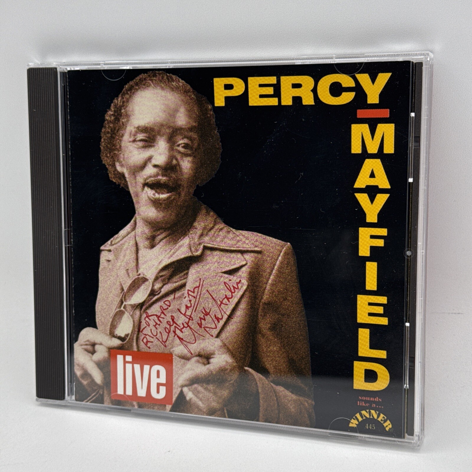 Percy Mayfield Live CD 1994 Winner445 R&B Blues SIGNED AUTOGRAPHED