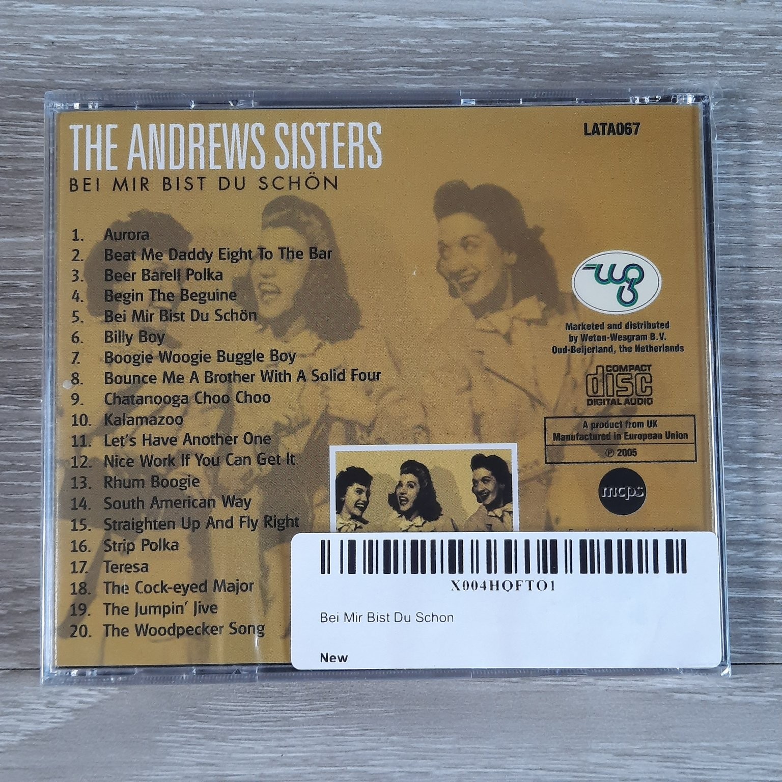 The Andrews Sisters – Bei Mir Bist Du Schön CD 2005 Swing Vocal Meton-Wegram