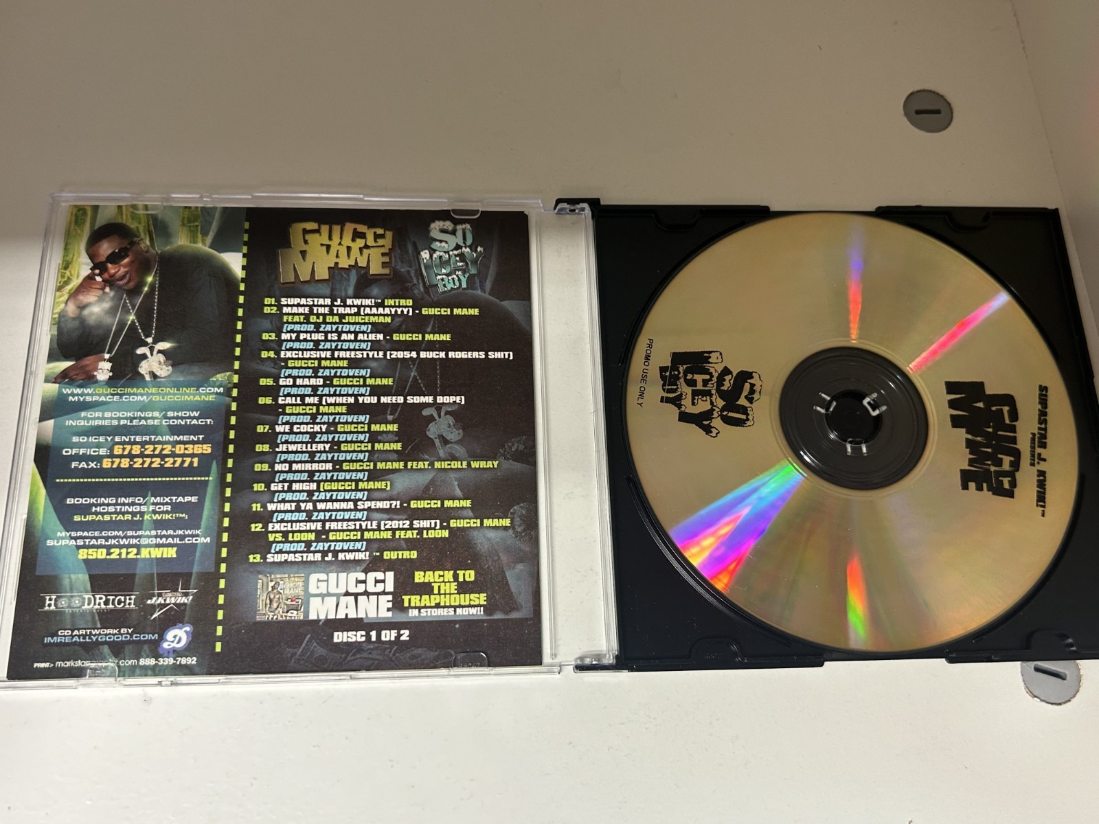 SUPERSTAR J KWIK GUCCI MANE SO ICEY BOY RARE MIXTAPE MIX CD PROMO 2007