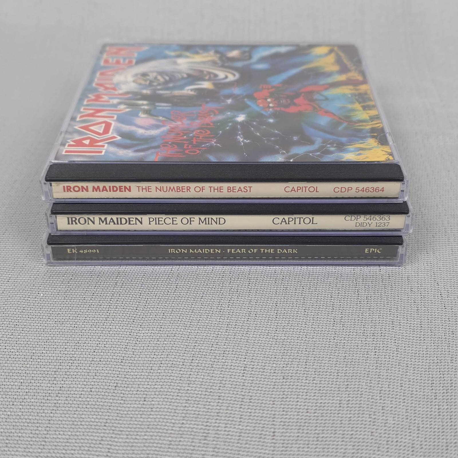 Iron Maiden CD Lot - Early Print Number Of The Beast 1982 Capitol, Piece Of Mind