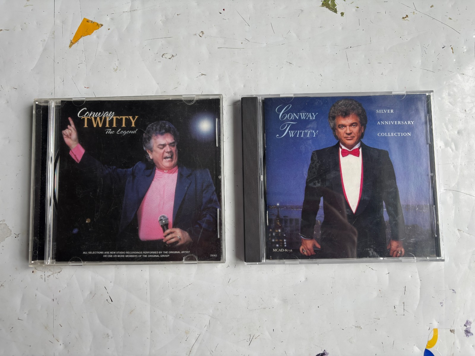 Conway Twitty The Legend Vol. 1 and Silver Anniversary Collection CDs Tested