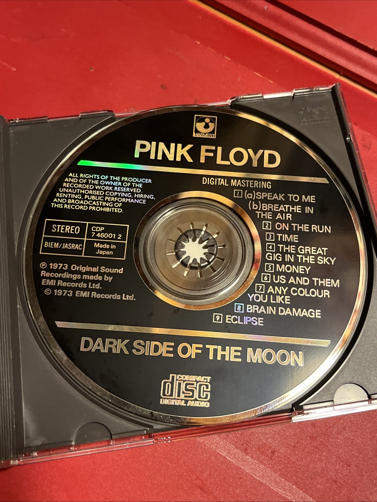 🔥 PINK FLOYD - Dark Side Of The Moon - Harvest Black Disc Japan ULTRA RARE OOP