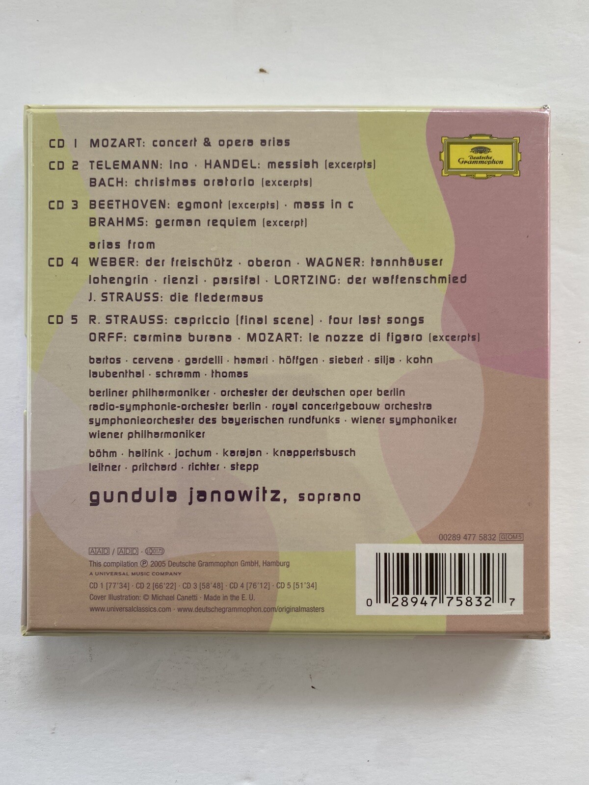 Gundula Janowitz: Golden Voice [United Kingdom] (CD, Dec-2005, DG) OOP Sealed