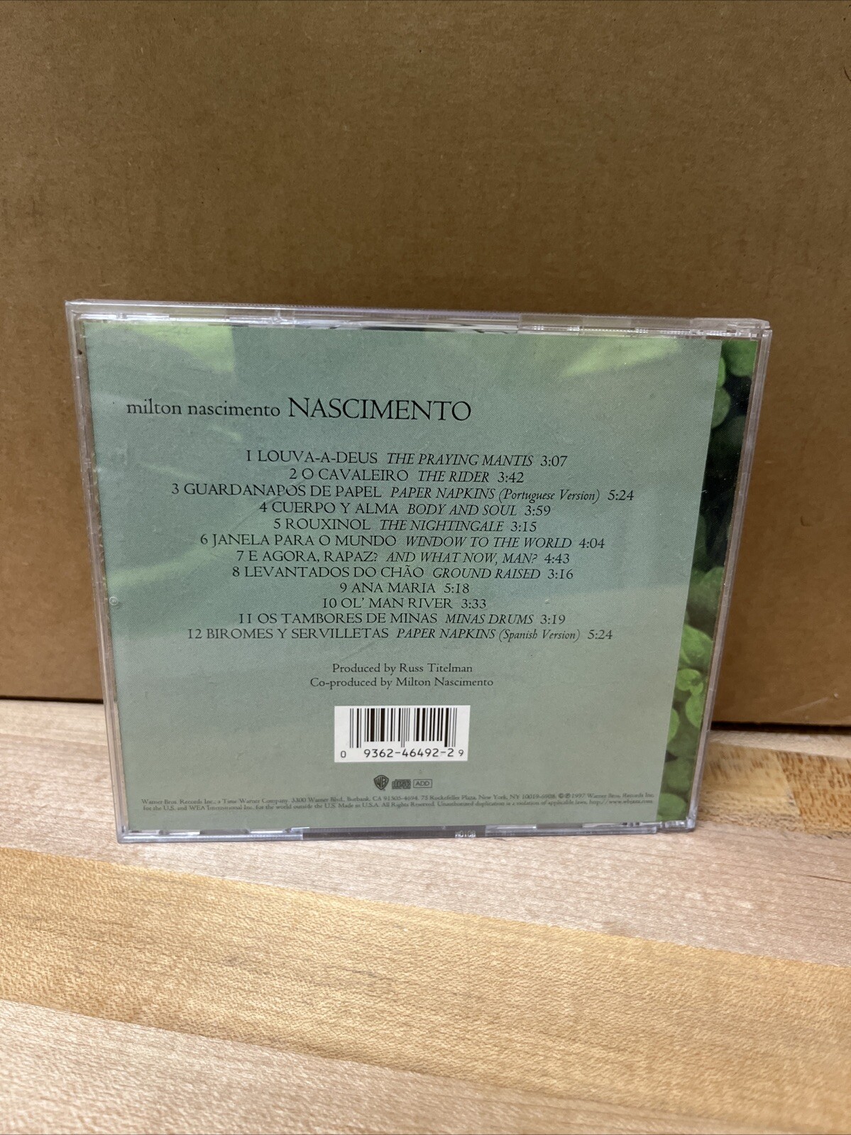 Nascimento - Audio CD By Milton Nascimento - Warner Brothers EX A23