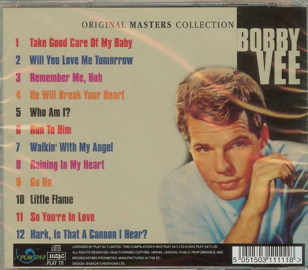 BOBBY VEE - ORIGINAL MASTERS COLLECTION - CD - NEW - SEALED
