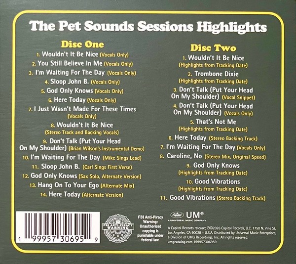 The Beach Boys - The Pet Sounds Sessions Highlights (2xCD, Comp) (Mint (M)) - 41