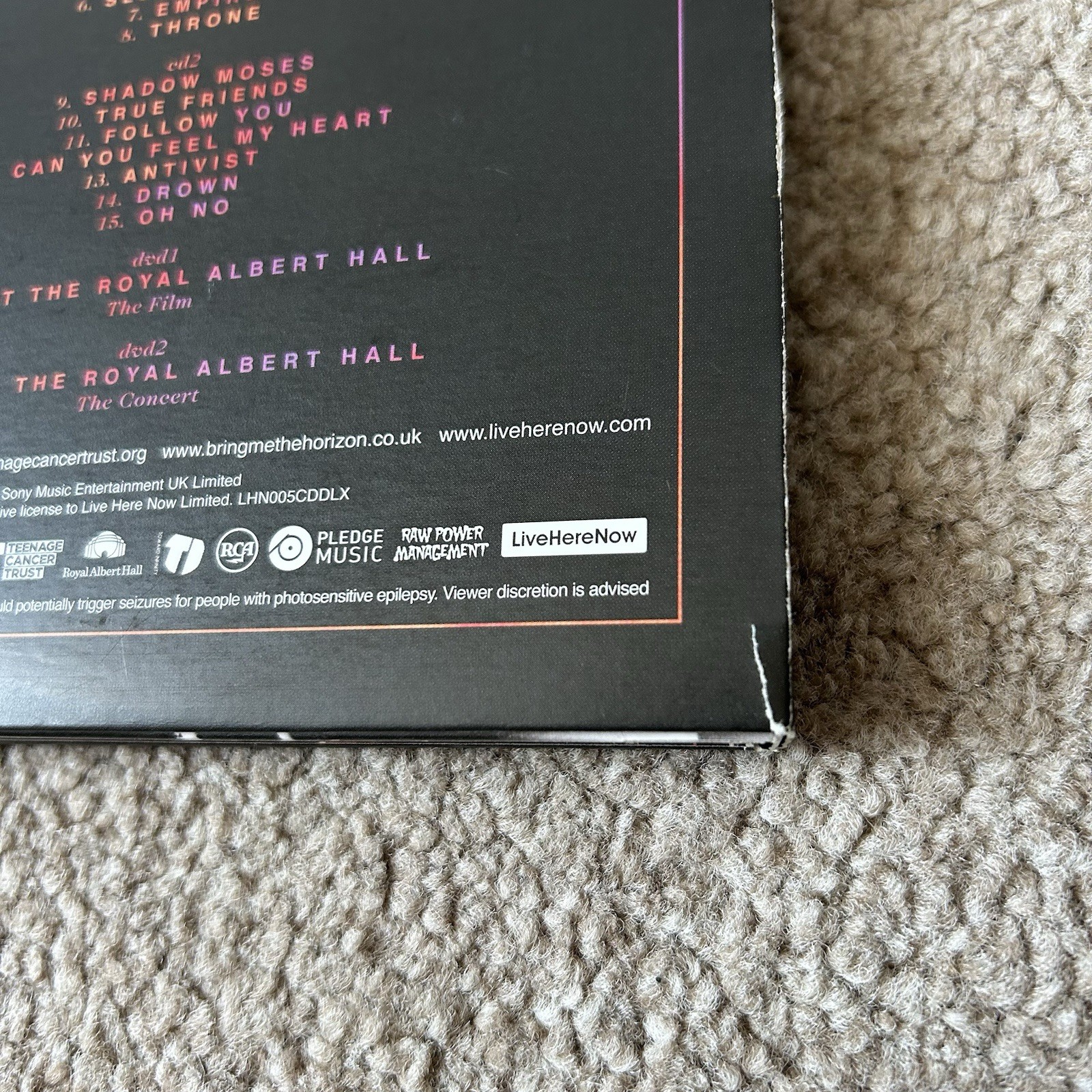 Bring Me The Horizon – Live At The Royal Albert Hall SIGNED 2xCD & 2xDVD 2016