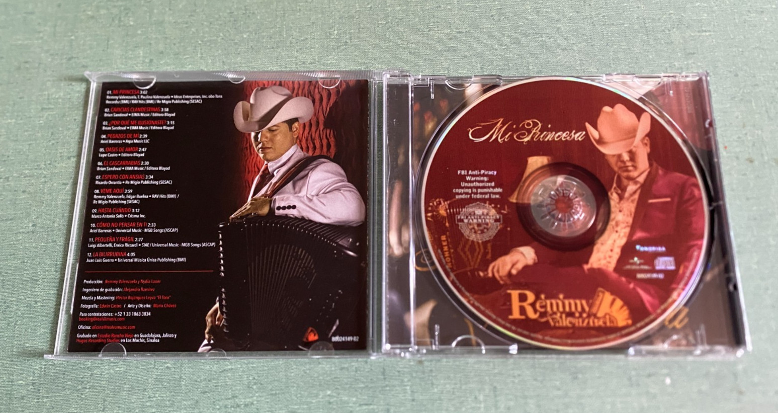 Remmy Valenzuela - Mi Princesa CD 2015 Norteño Fonovisa - US Seller - Ships Free