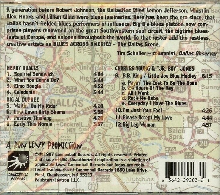 Blues Across America: The Dallas Scene by Various Artists CD