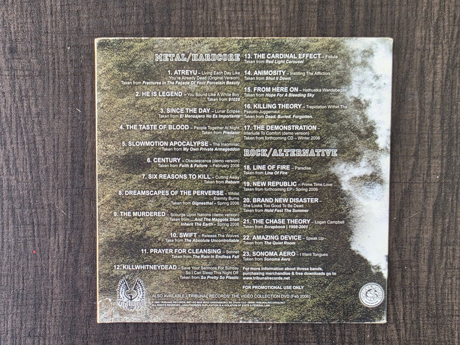 Tribunal Records- 2006 Sampler PROMO CD RARE (Metalcore)