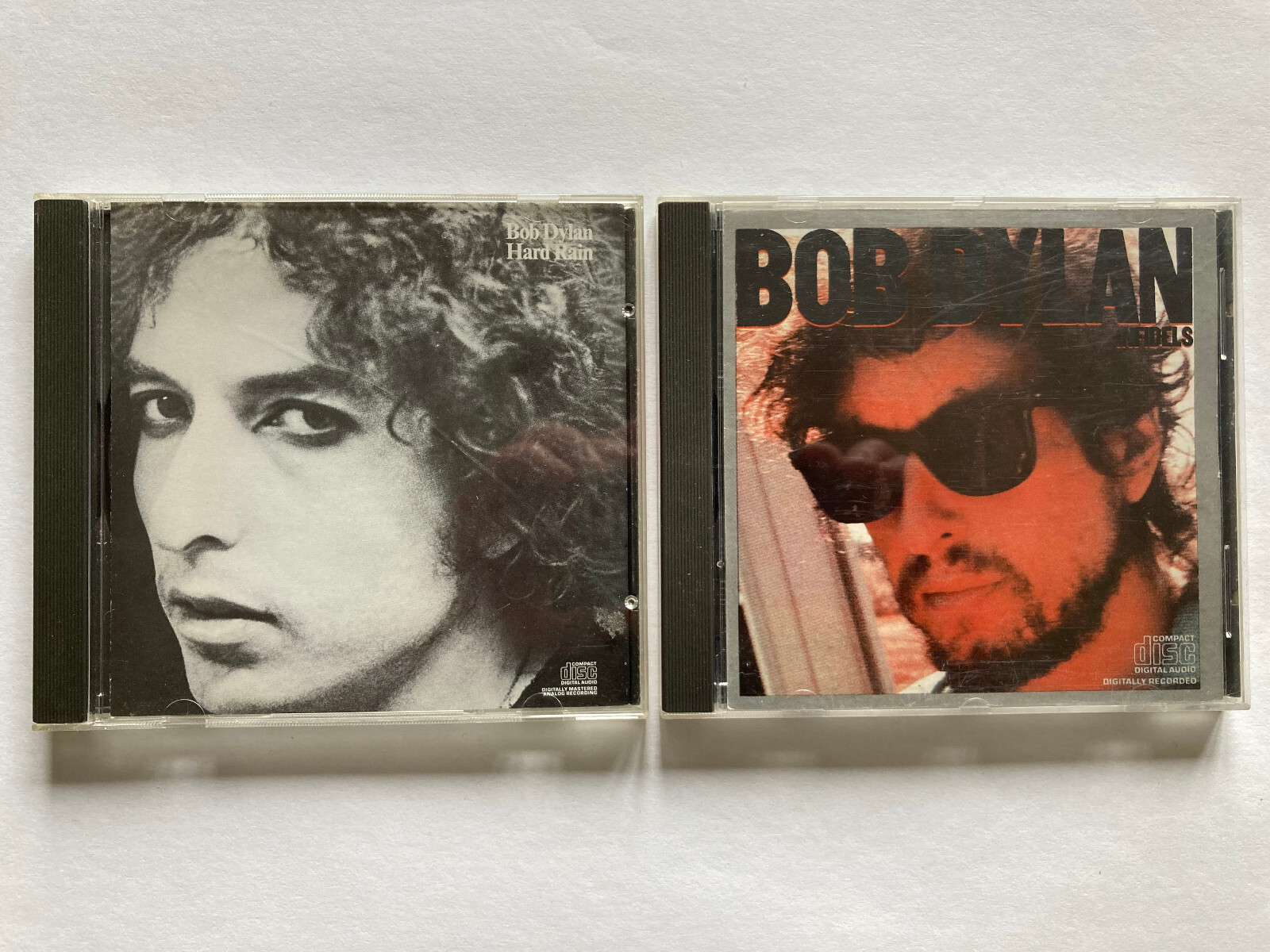 Two Bob Dylan albums - Hard Rain, Infidels