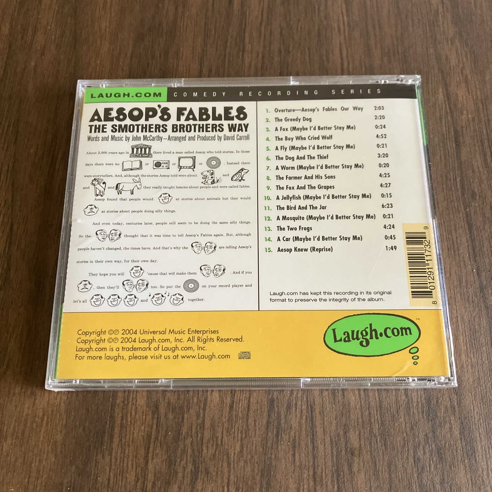 Aesop's Fables - The Smothers Brothers Way New Sealed CD Comedy Laugh.com Series