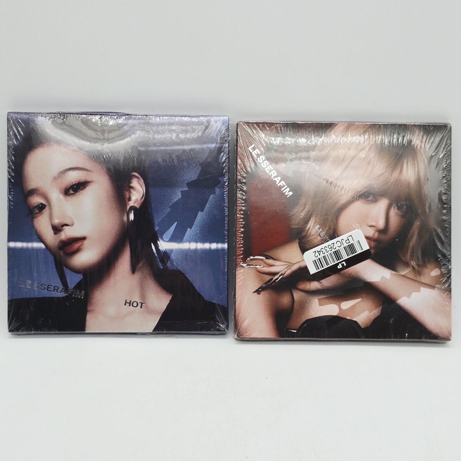 Lot Of 2 LE SSERAFIM HOT [COMPACT VER] Red Halo & Blue Shimmer Versions