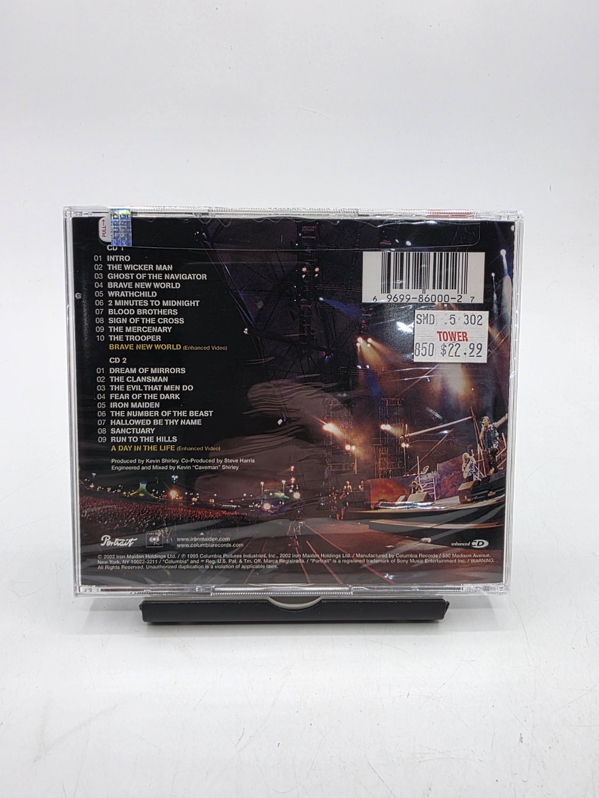 Iron Maiden Rock in Rio 2 CD Live Heavy Metal Portrait/Columbia 2002 New Sealed