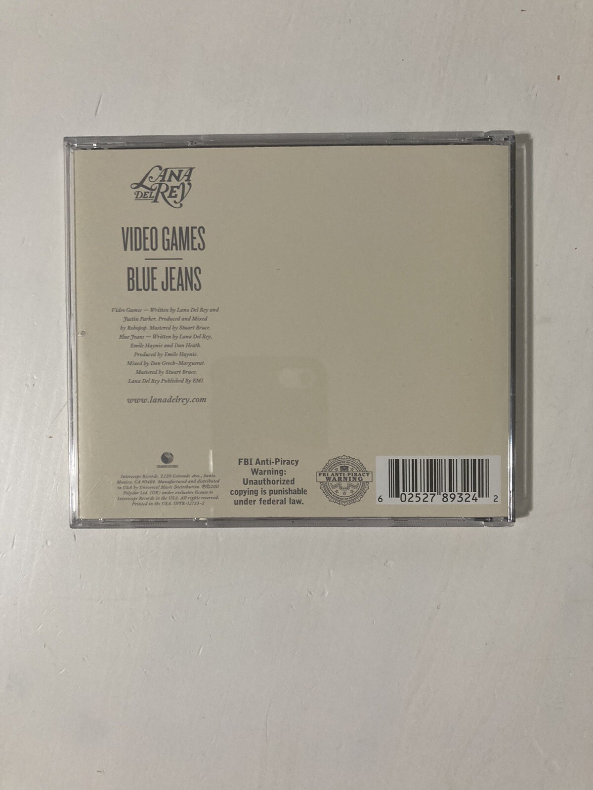 LANA DEL REY Video Games/Blue Jeans [CD, 2011] [2 TRACKS] RECORD STORE DAY