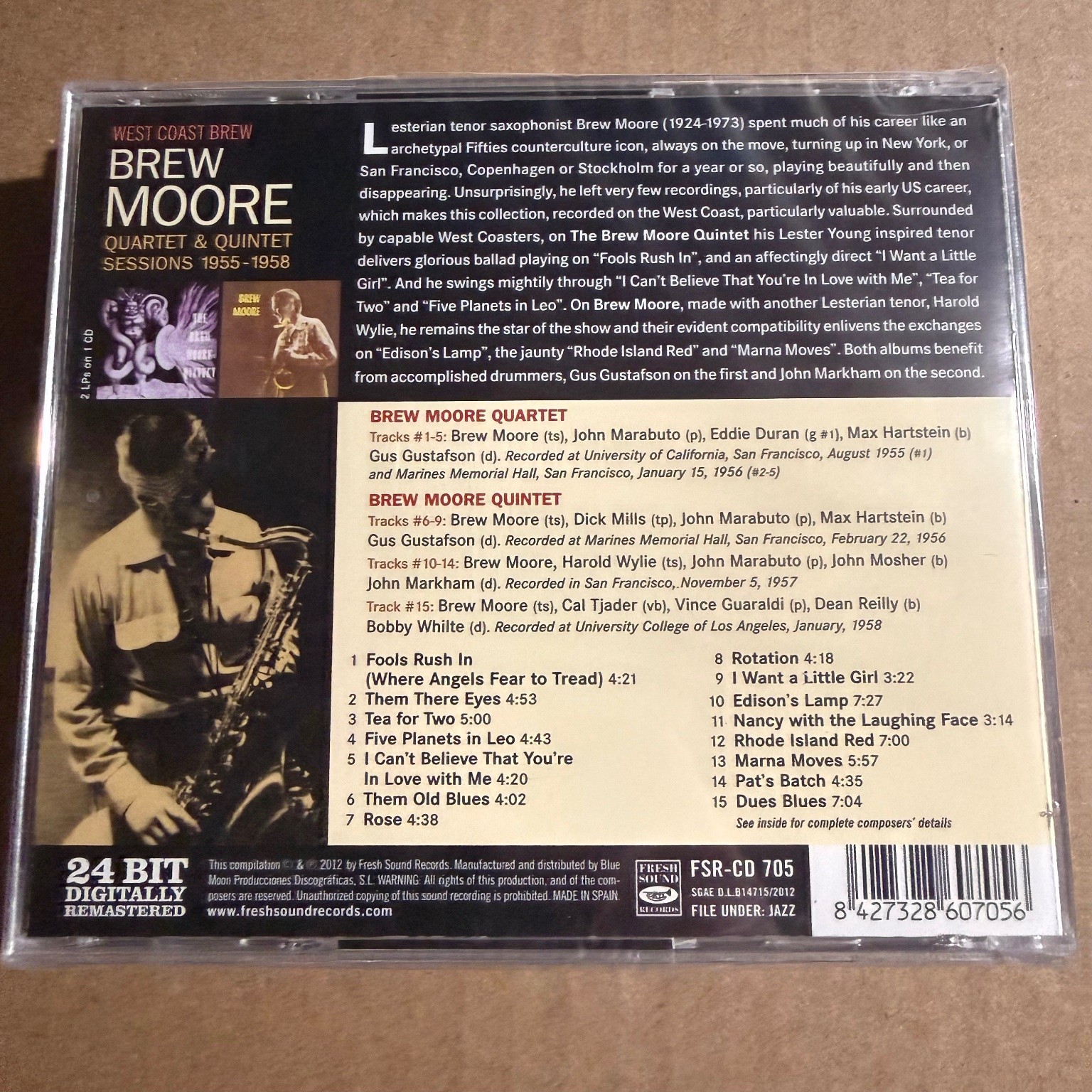 Brew Moore – West Coast Brew CD 1955-1958 Jazz Fresh Sound Records