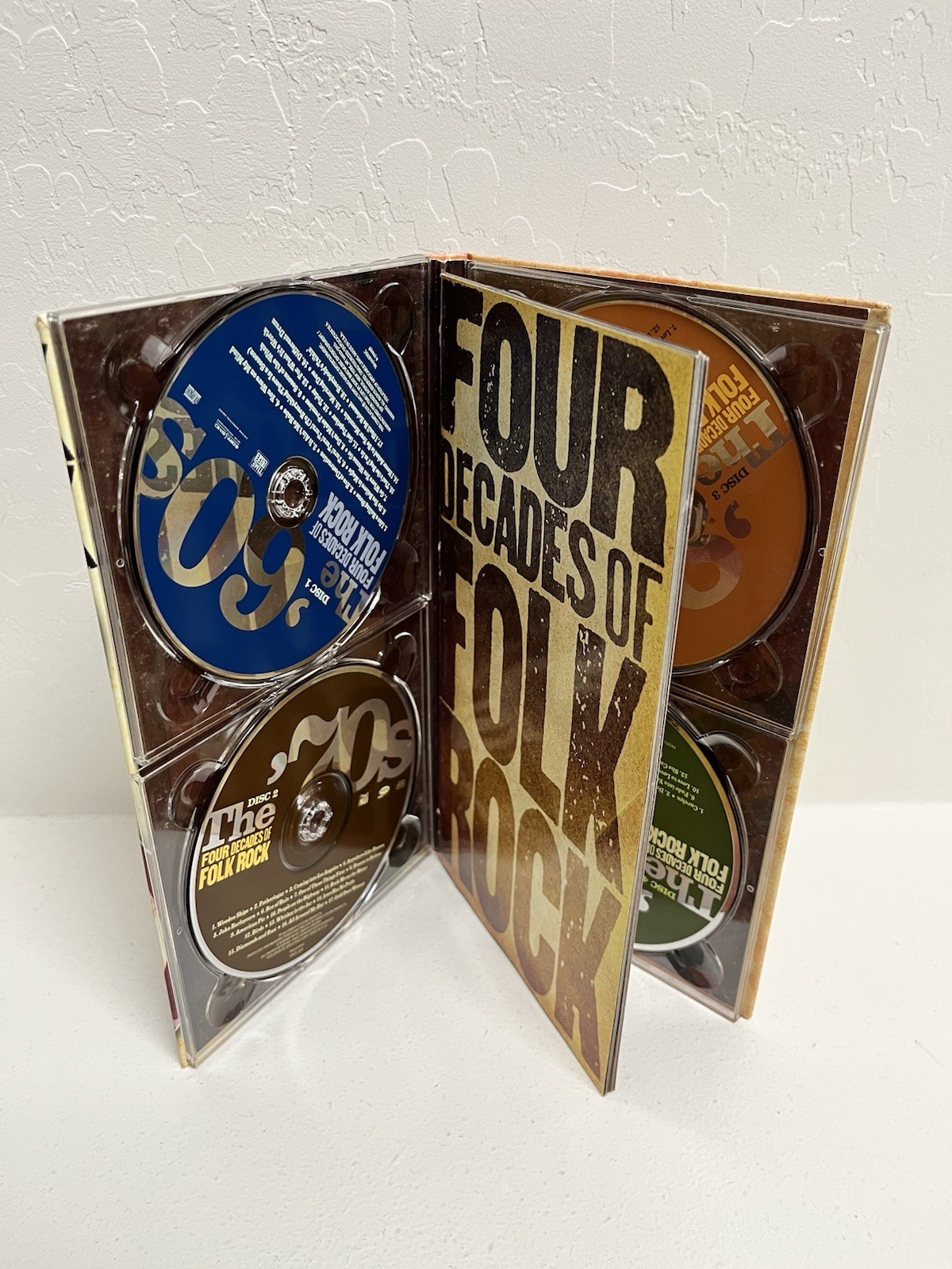 Four Decades Of Folk Rock 4CD Box Set Time Life VA Brown Folk Rock Compilation