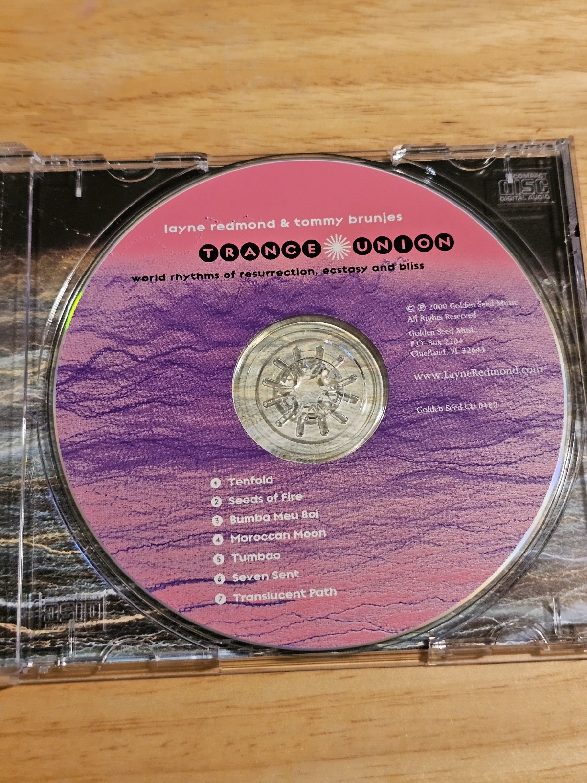 Trance Union by Layne Redmond & Tommy Brunjes (CD, 2000, Golden Seed Music) VG