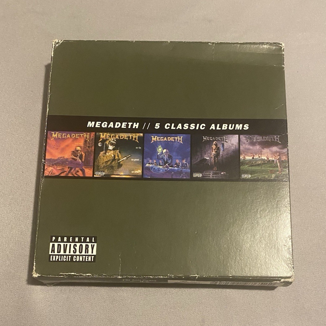 Megadeth 5 Classic Albums CD Box Set 5CD Capitol 2014 Parental Advisory