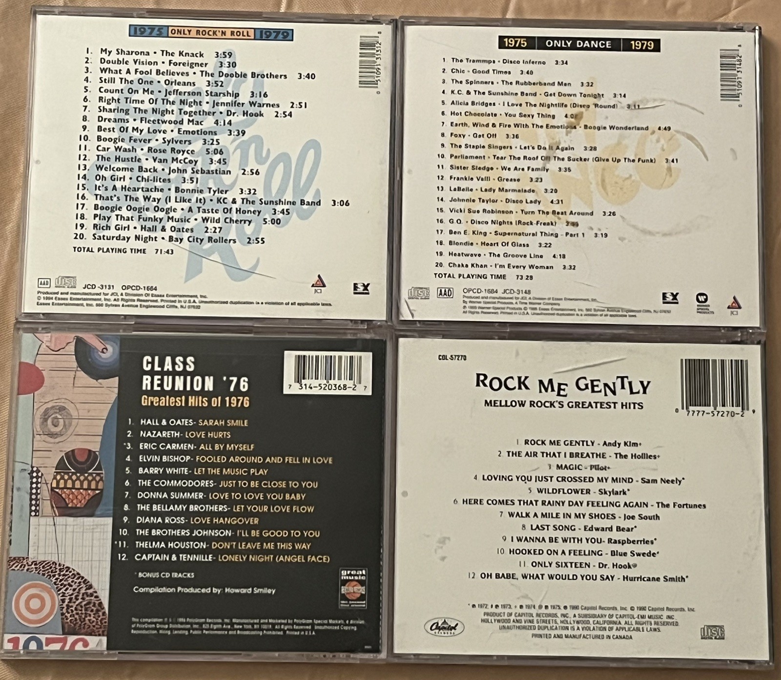 70s Classic Rock Soft Pop CD Lot Class Reunion 76 Rock Me Gently Only Rock 4
