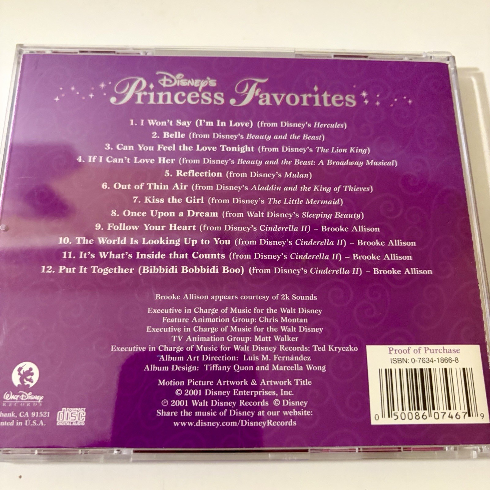 Soundtrack Compilation - Disney's Princess Favorites CD