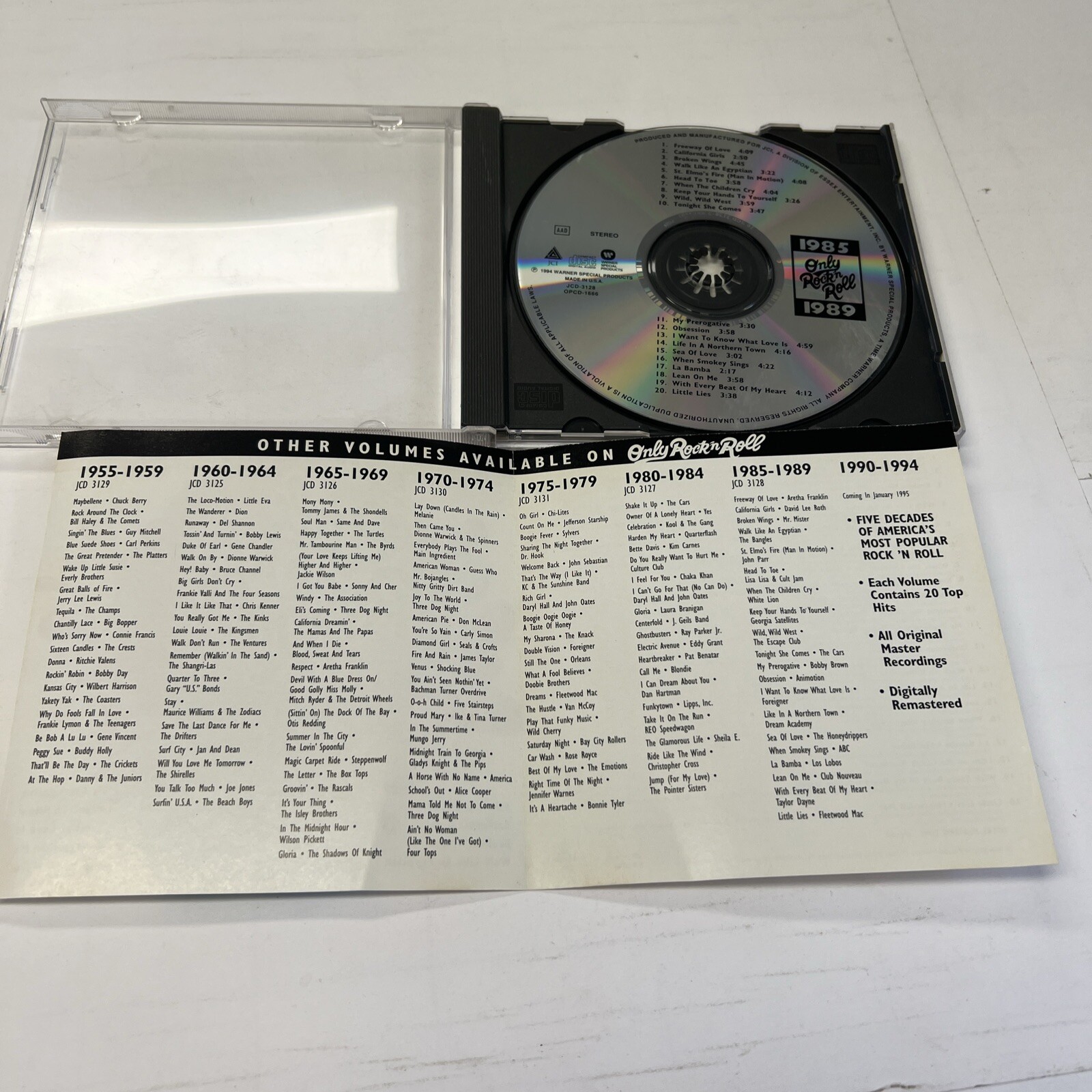 Only Rock 'N Roll 1985-1989: #1 Radio Hits [1998] by Various Artists (CD, 1994,