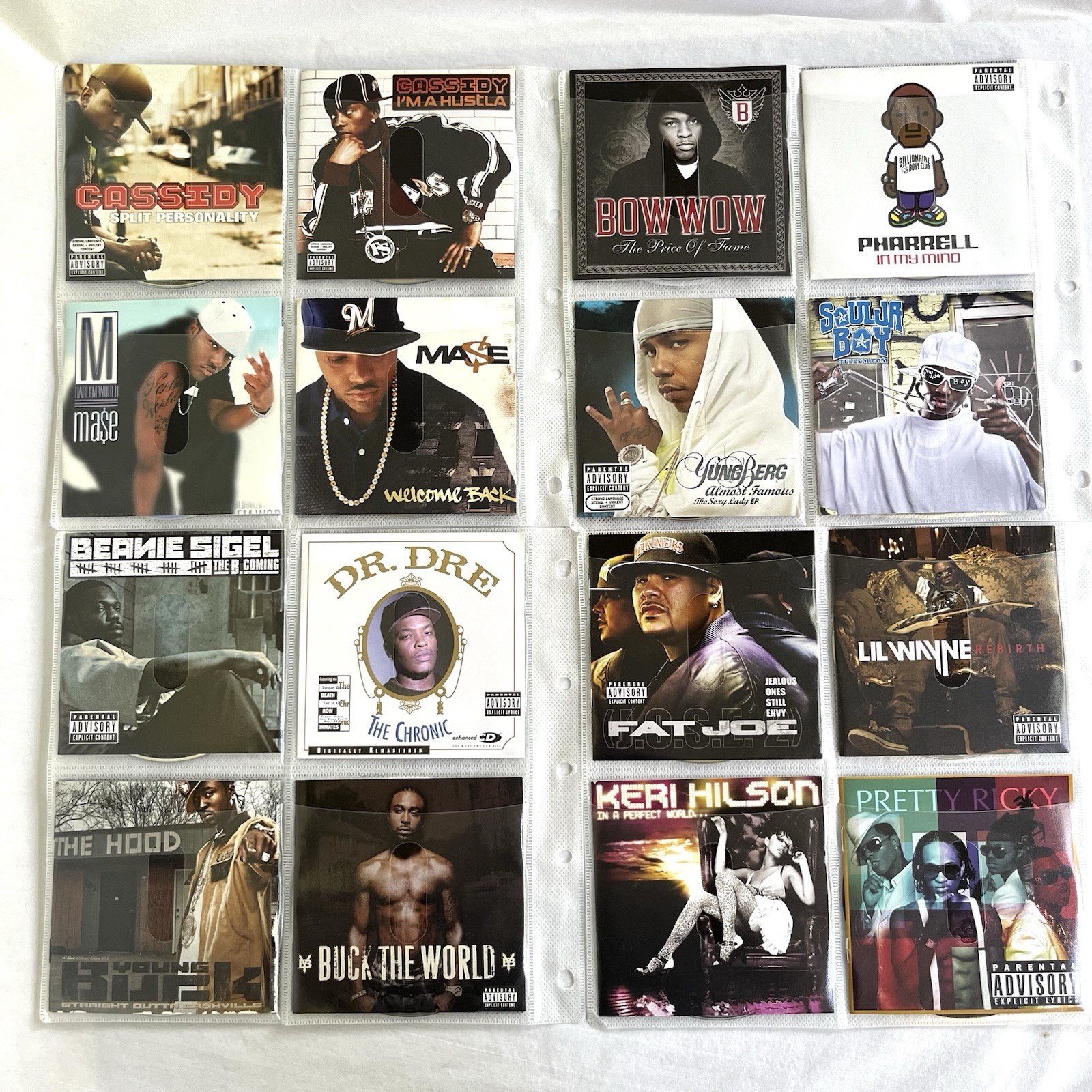 Hip Hop Rap CD Collection Lot of 173 Various Artists 90's 2000's w/ Zip Binder