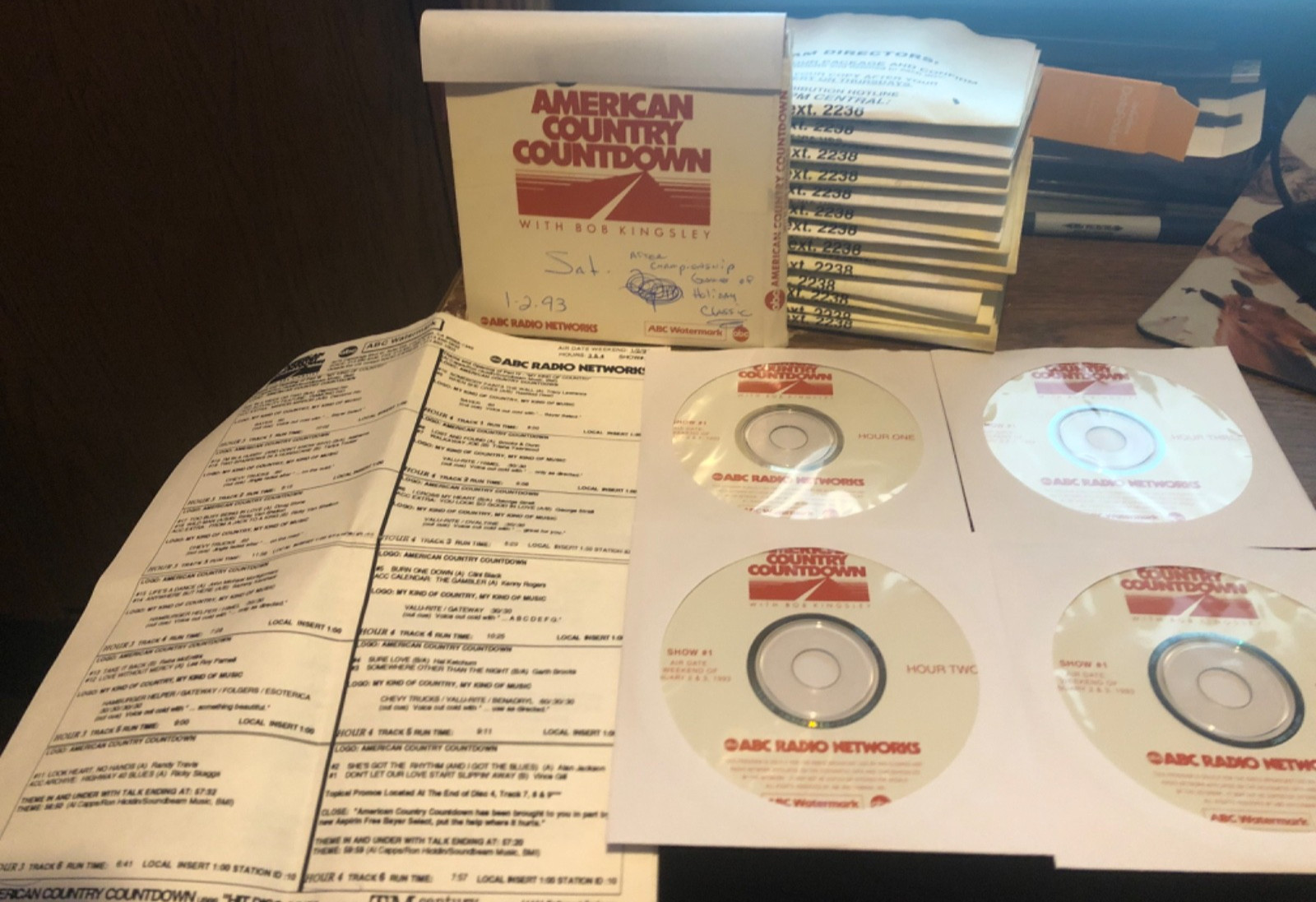 American Country Countdown with Bob Kingsley--September 12, 1992—4 CD Set