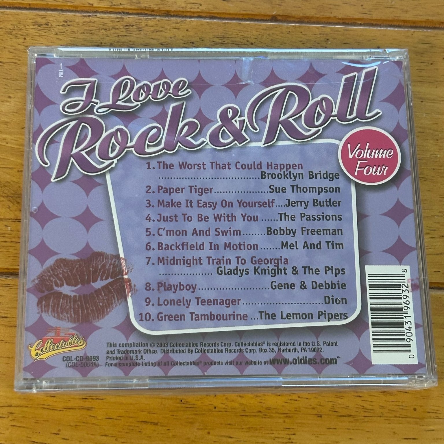 I Love Rock & Roll Volume Four CD 2003 Original Hits Rock Pop Collectables New