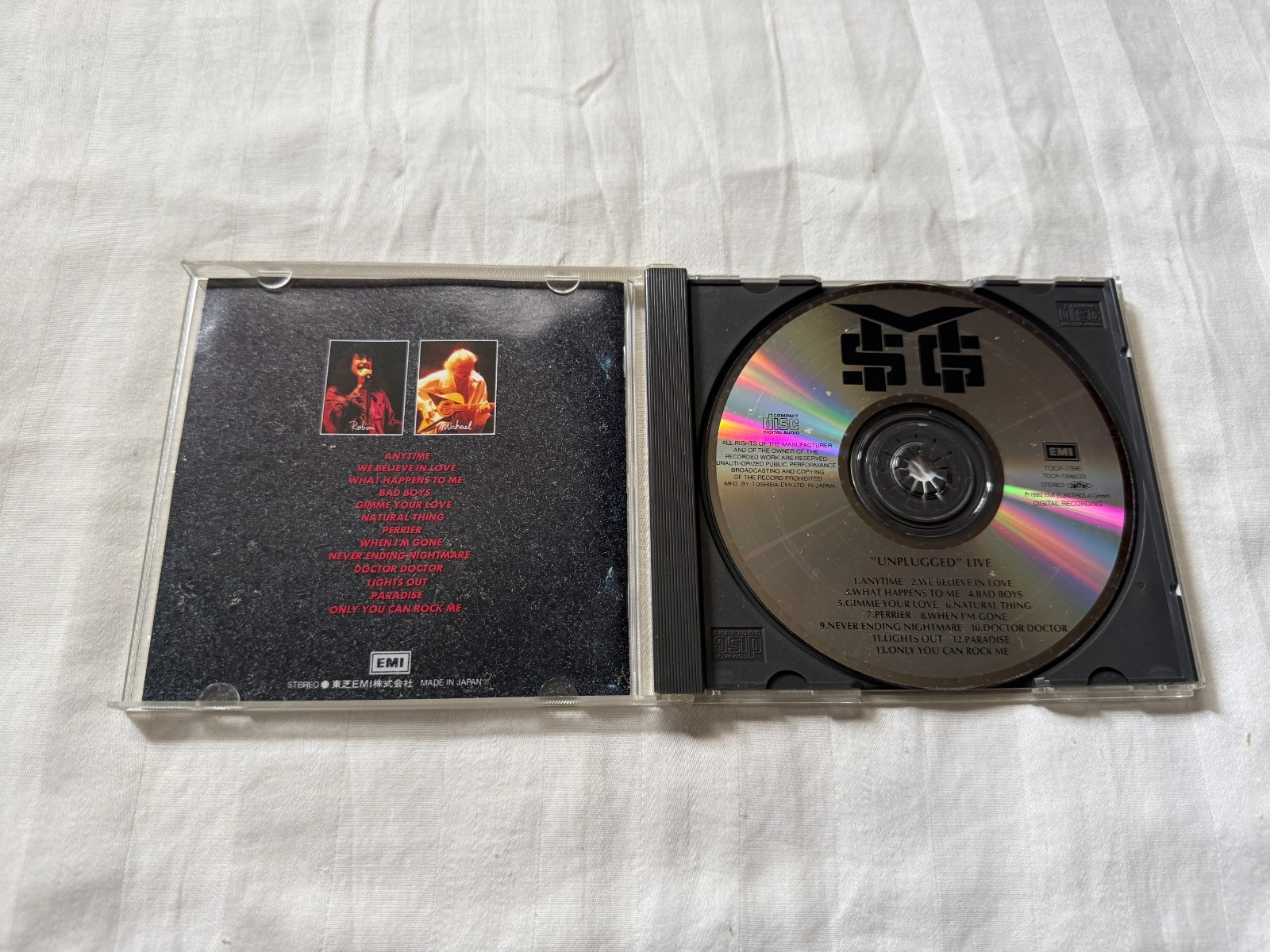 MSG - Unplugged Live CD 1992 EMI Import Japan Mcauley Schenker Original OOP RARE