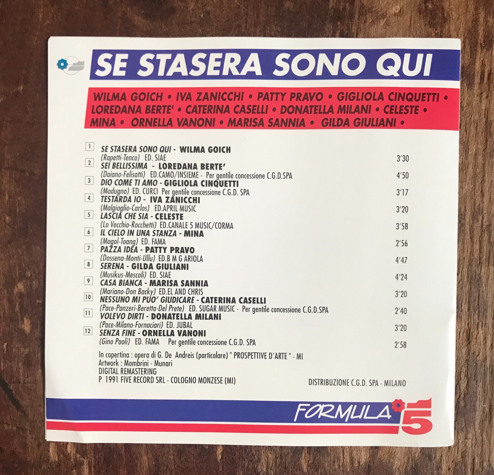 SE STASERA SONI QUI Patty Pravo Gilda Giuliani Wilma Goich ITALIAN IMPORT NM CD