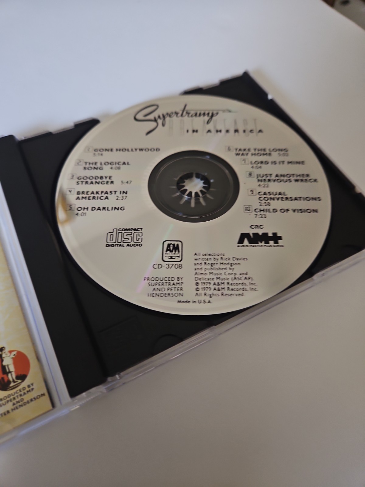 Breakfast in America by Supertramp (CD, Jan-1984, A&M (USA))