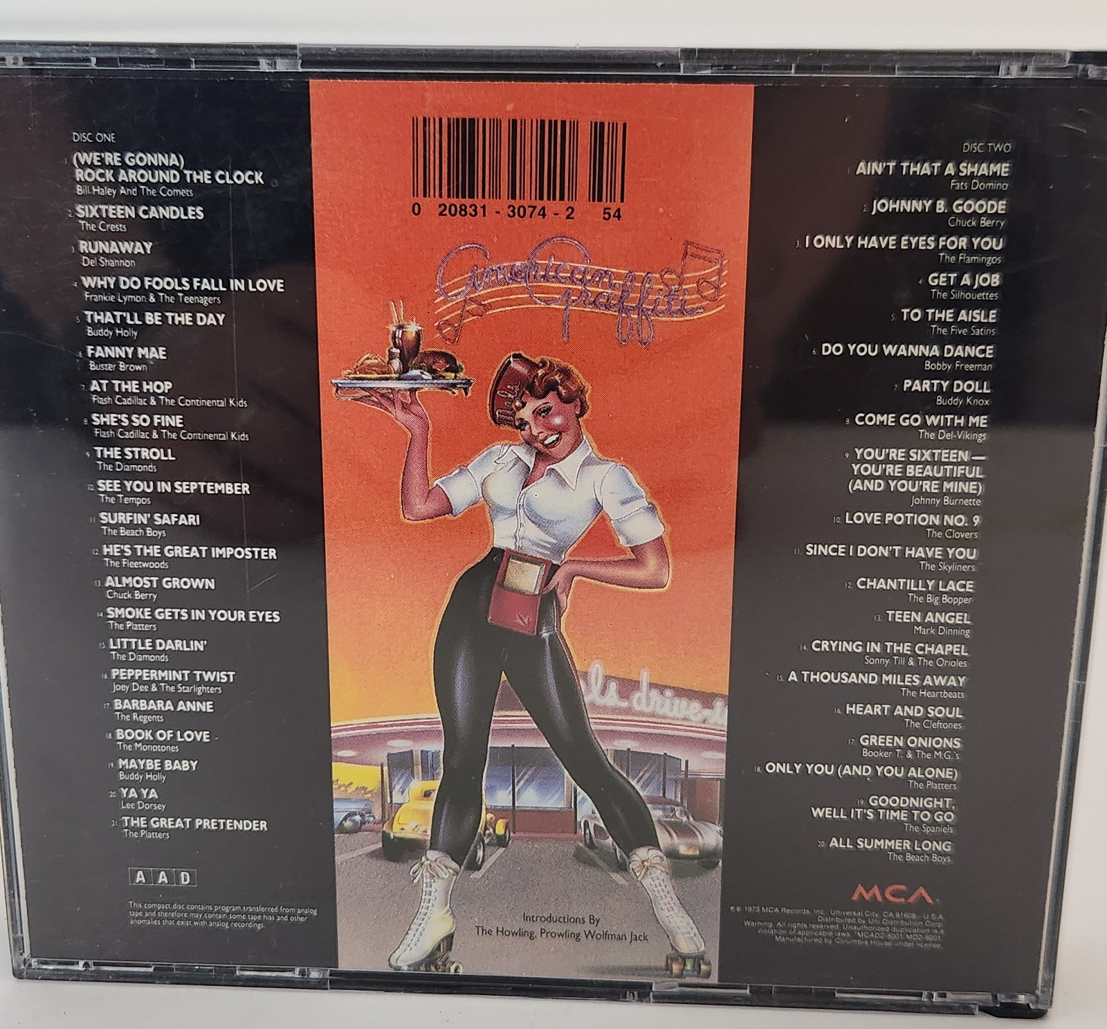 American Graffiti Soundtrack CD 2 Disc 1950s Oldies Rock n Roll Wolfman Jack