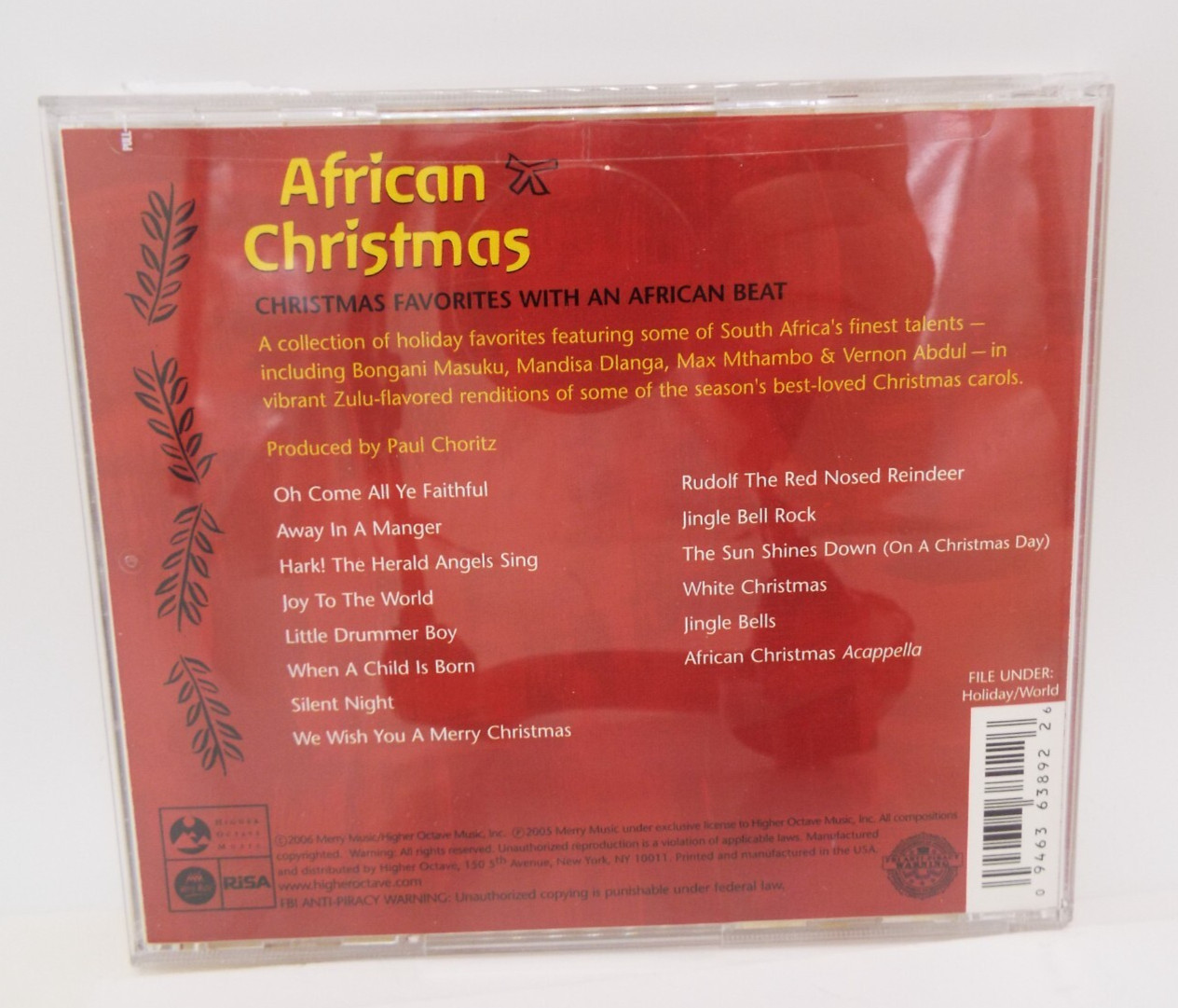 Christmas Favorites w/African Beat (CD, 2006, Higher Octave) African Xmas Music