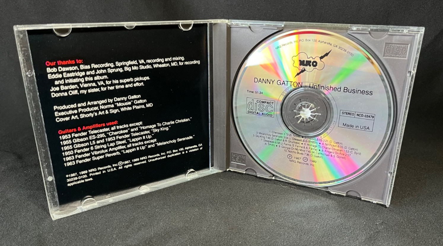 Danny Gatton Unfinished Business (CD, 1989) 2 Bonus Tracks NCD-02479 OOP & RARE