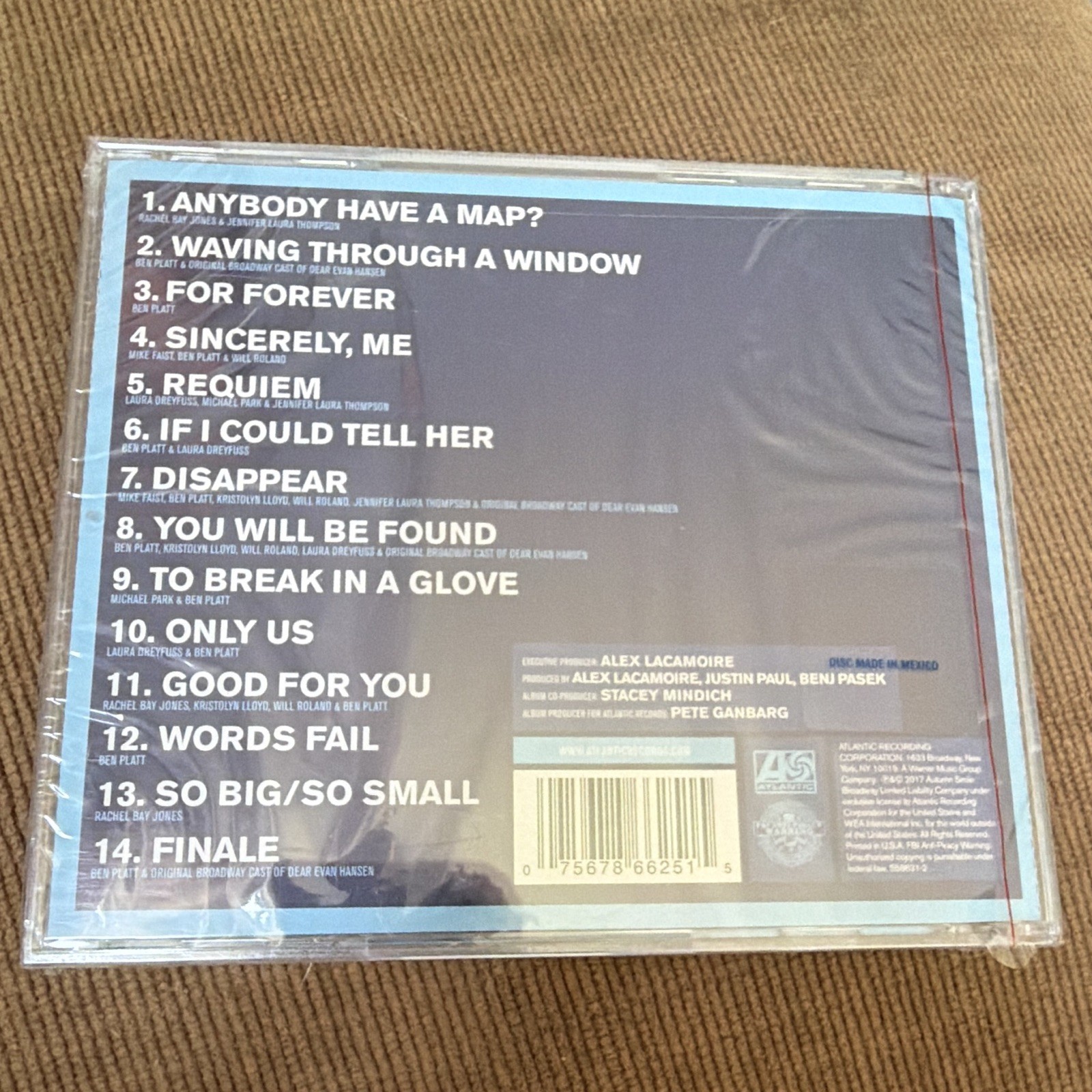 Atlantic: Dear Evan Hansen Original Broadway Cast Recording (CD, 2017) Sealed