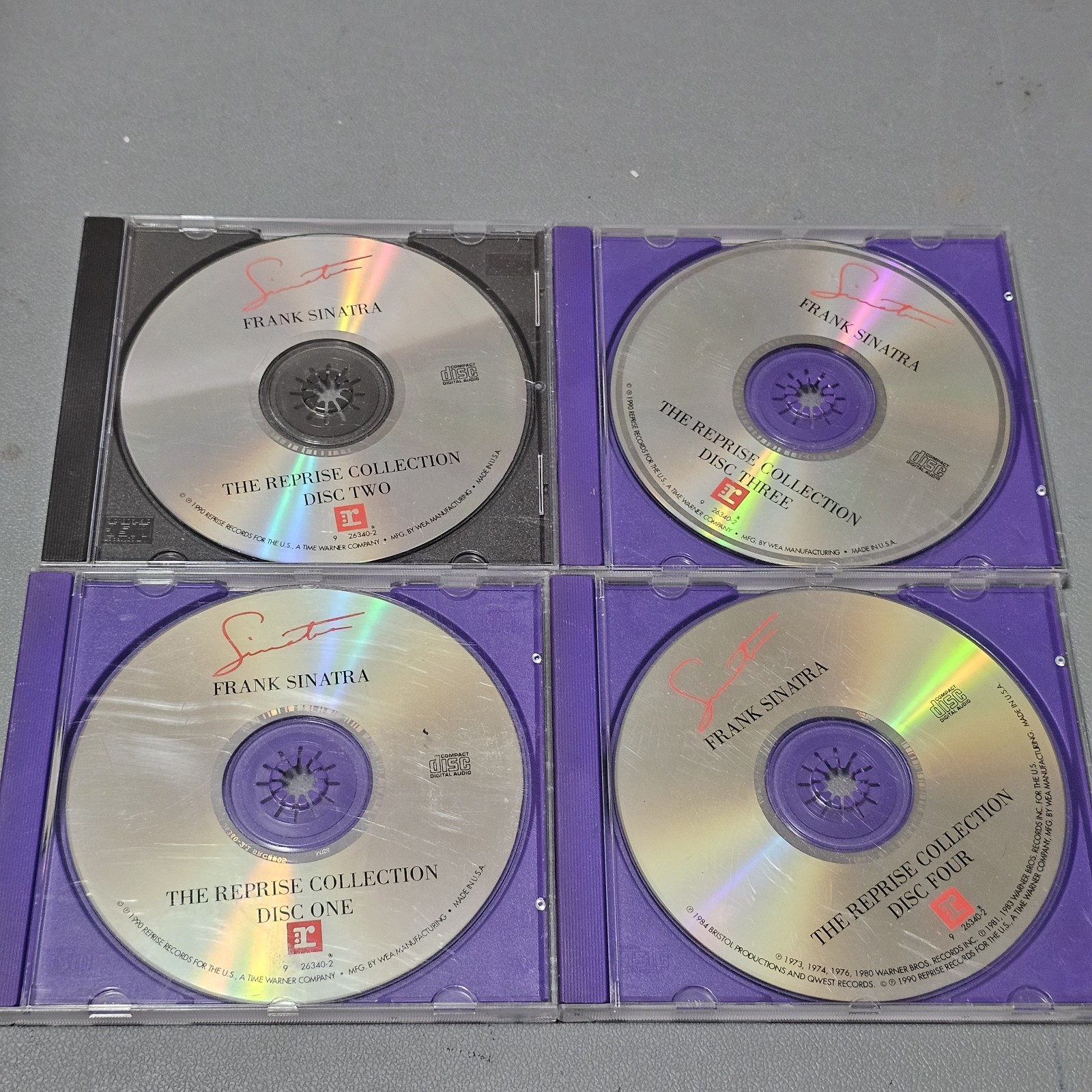 Frank Sinatra The Reprise Collection 4 CD Box Set (1990) Generic Cases